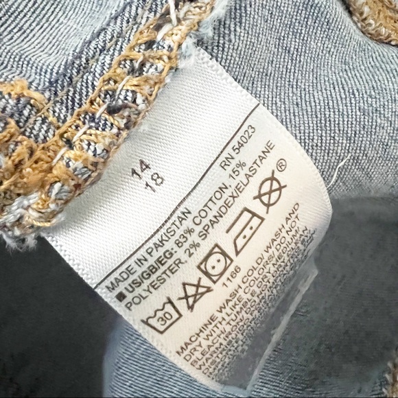 GAP MATERNITY Easy Legging cropped denimβ Jeans EUC size 14 - Picture 7 of 7